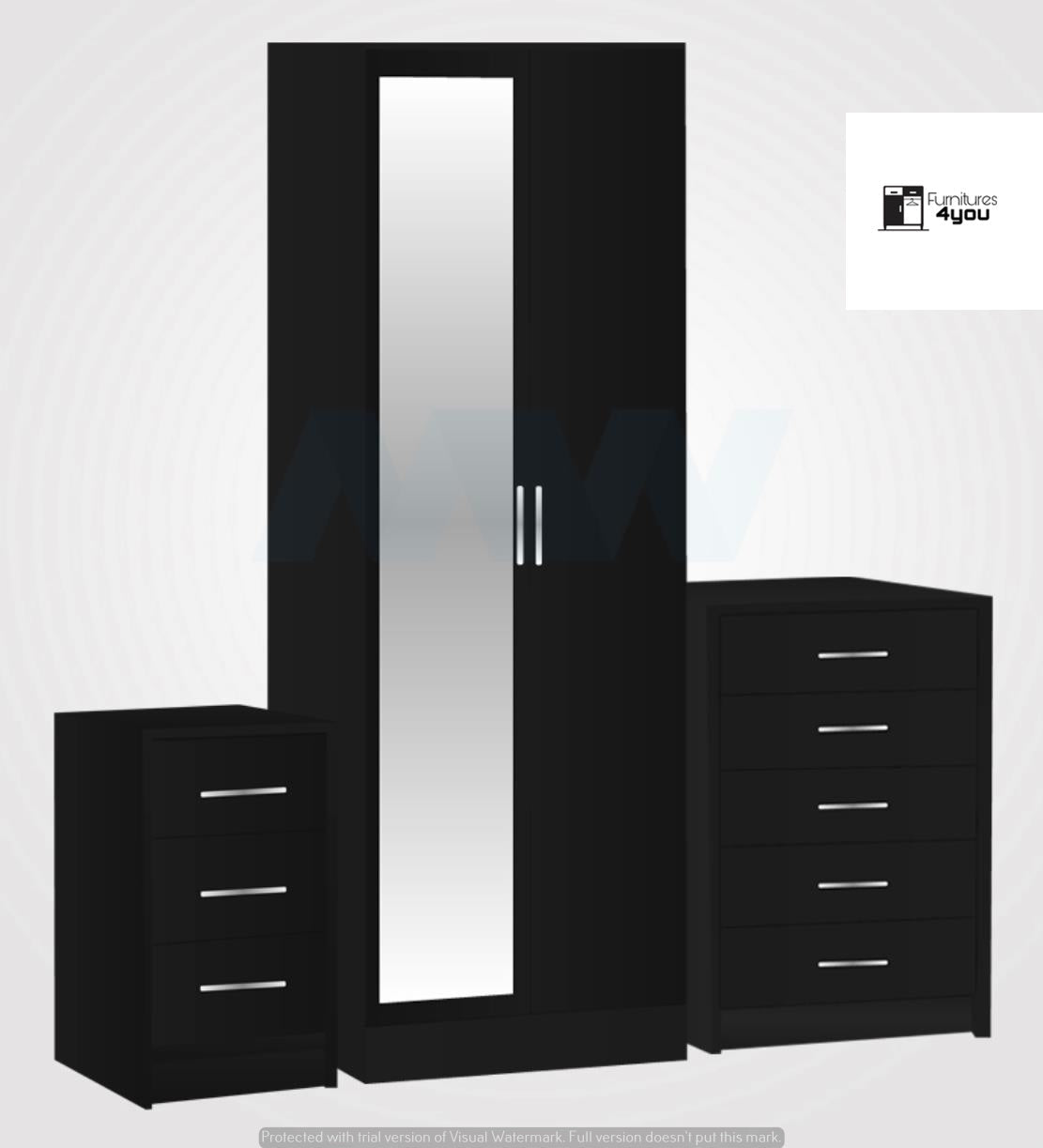 2 Door Set With 1 Mirror