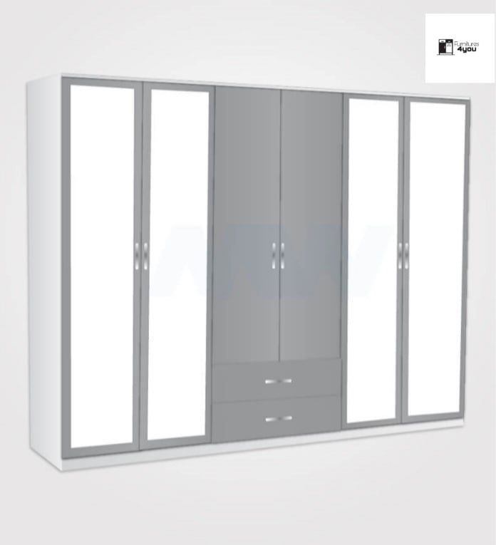 6 Door With 4 Mirrors & 2 Drawers