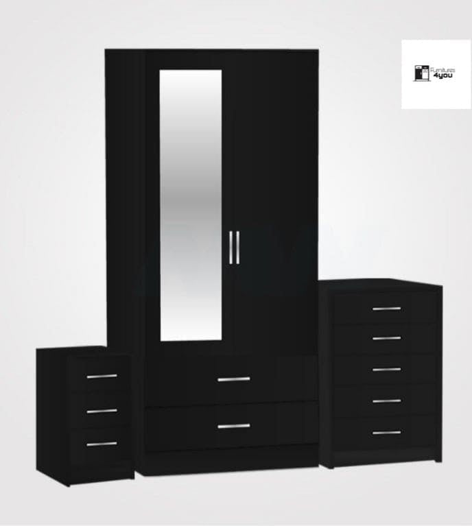 2 Door Set With 1 Mirror & 2 Drawer