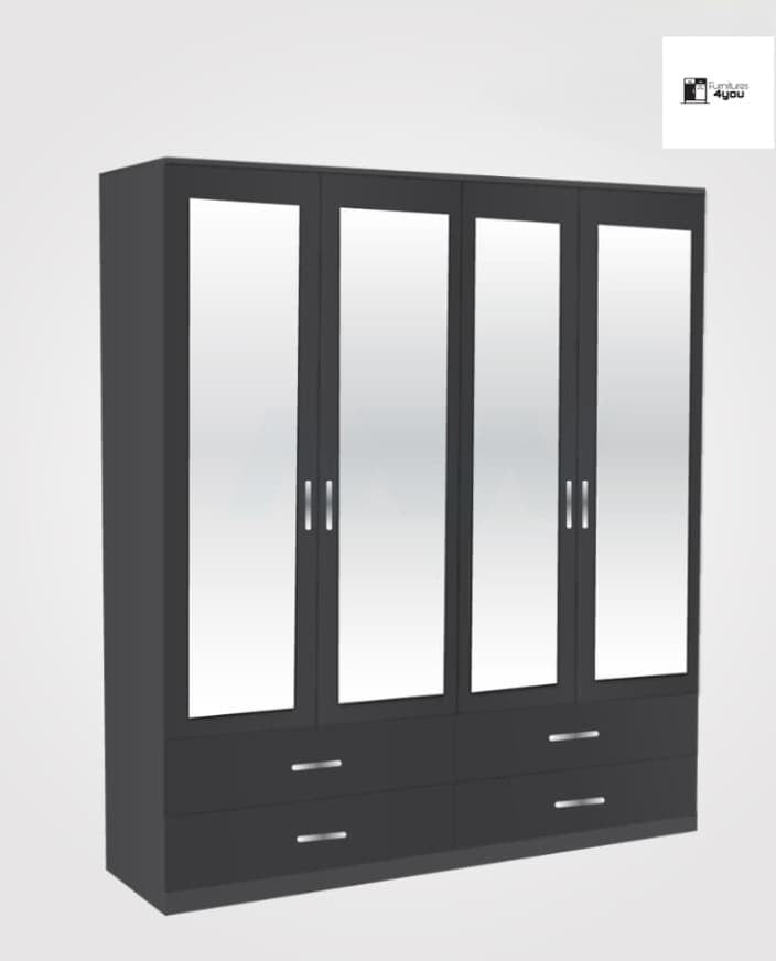 4 Door With 4 Mirrors & 4 Drawers
