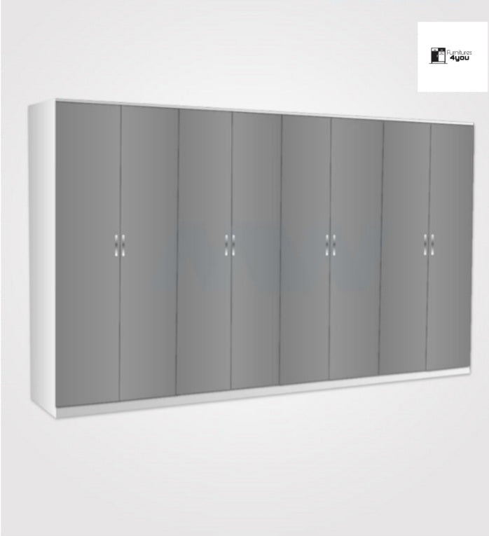 8 Door Plain Wardrobe