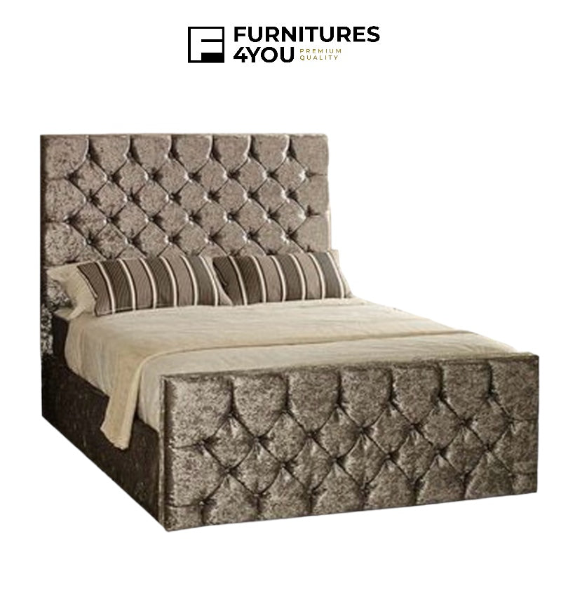 Luxury Monaco Crushed Velvet Storage Bed