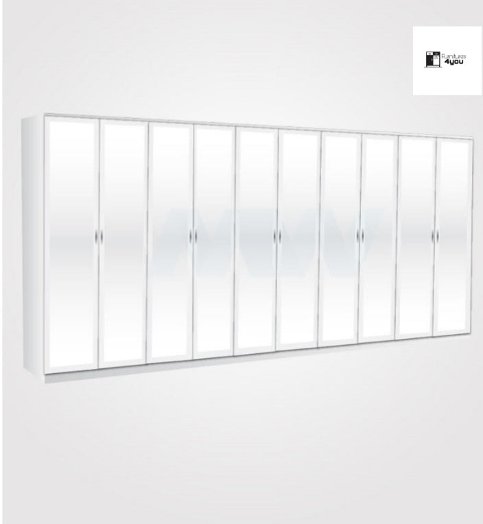 Kings 10 Door Mirrored Wardrobe