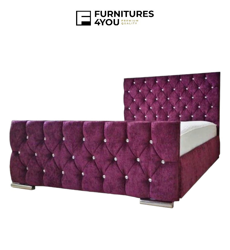 Luxury Monaco Crushed Velvet Storage Bed