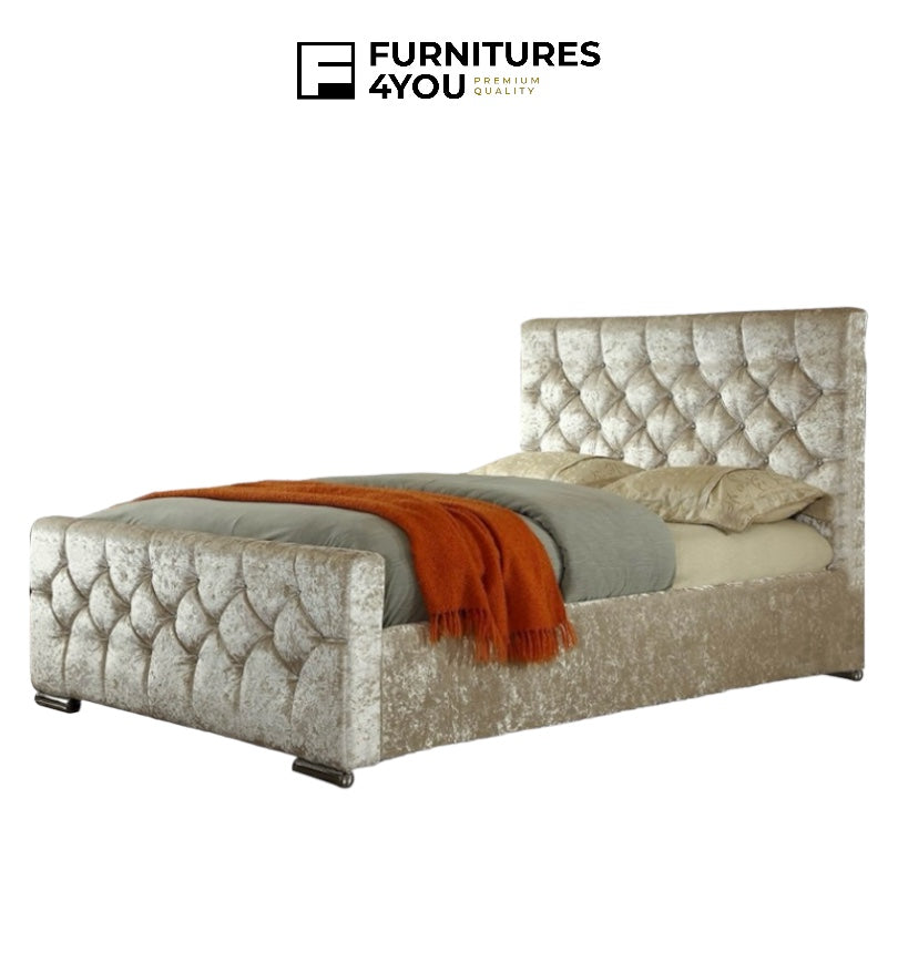 Luxury Monaco Crushed Velvet Storage Bed