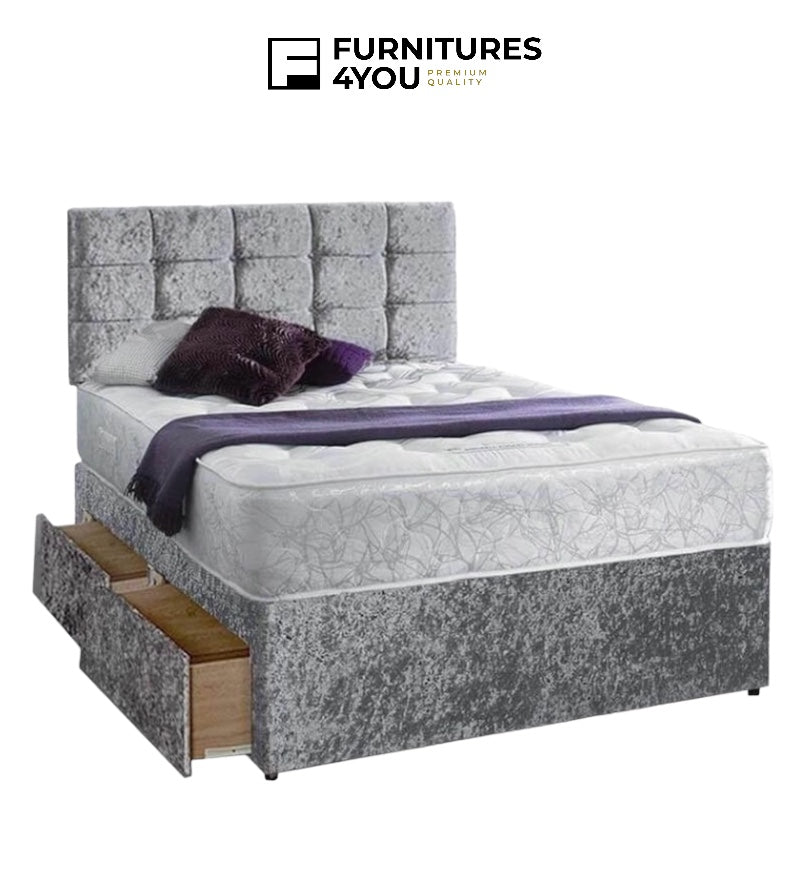 Crushed Velvet Divan Bed