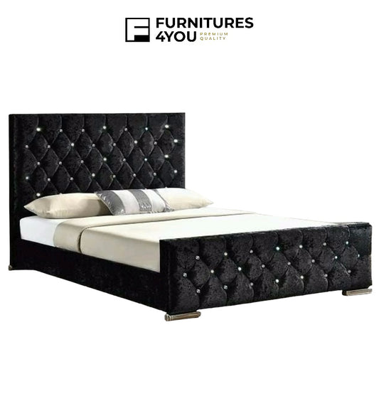 Luxury Monaco Crushed Velvet Storage Bed