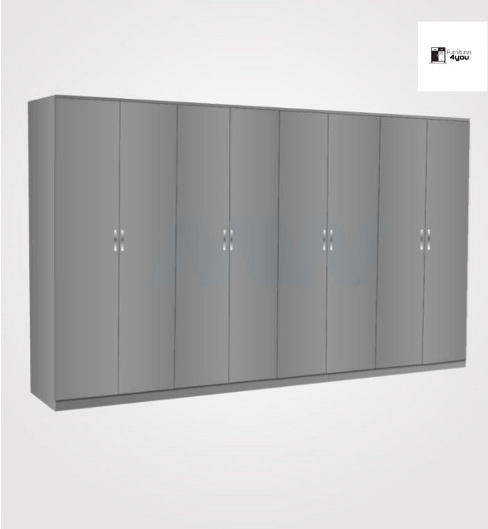 8 Door Plain Wardrobe