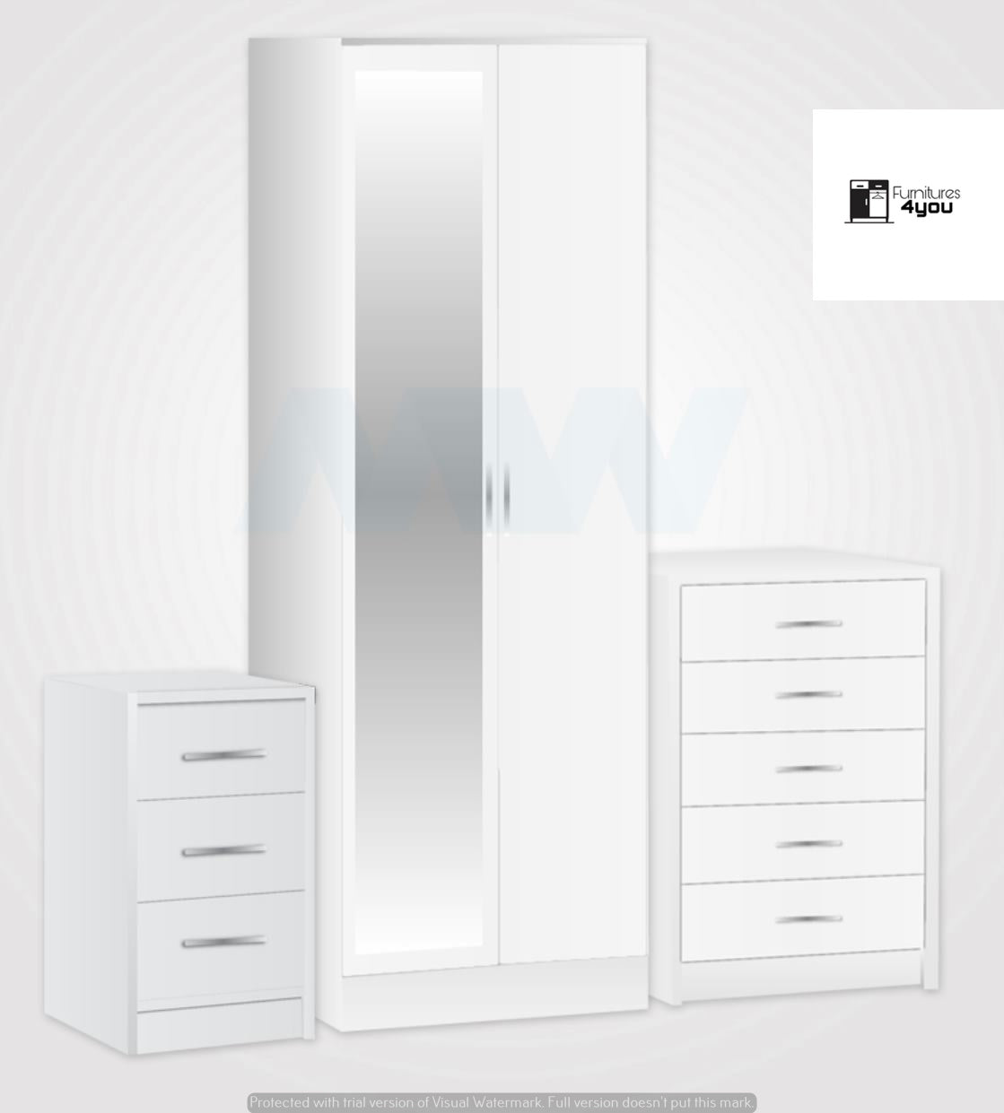 2 Door Set With 1 Mirror
