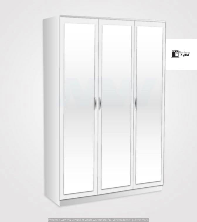 3 Door Mirrored Wardrobe