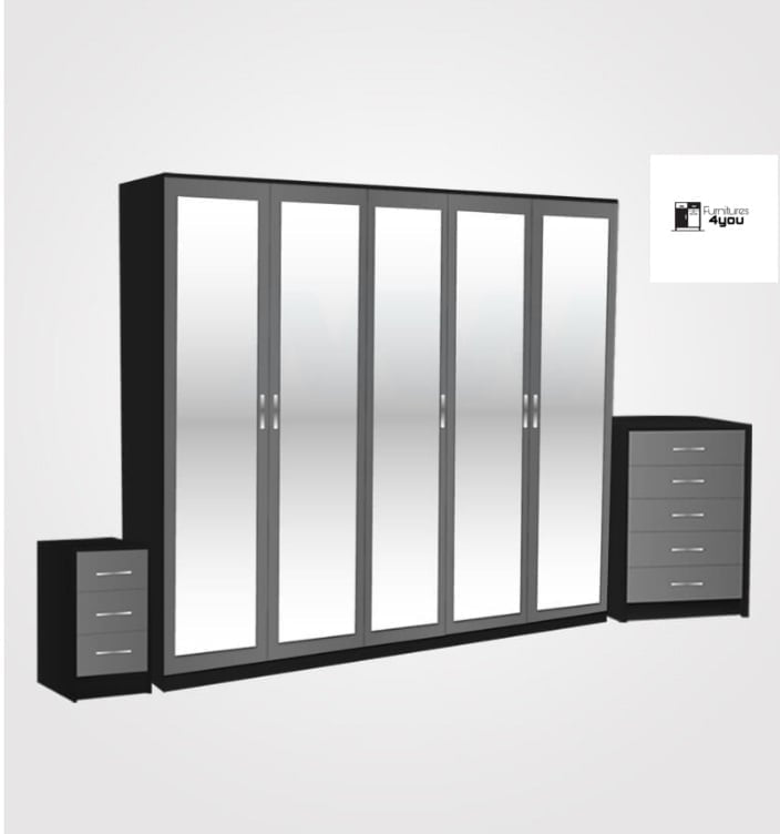5 Door Mirrored Set