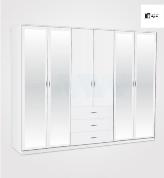 6 Door With 4 Mirrors & 3 Drawers