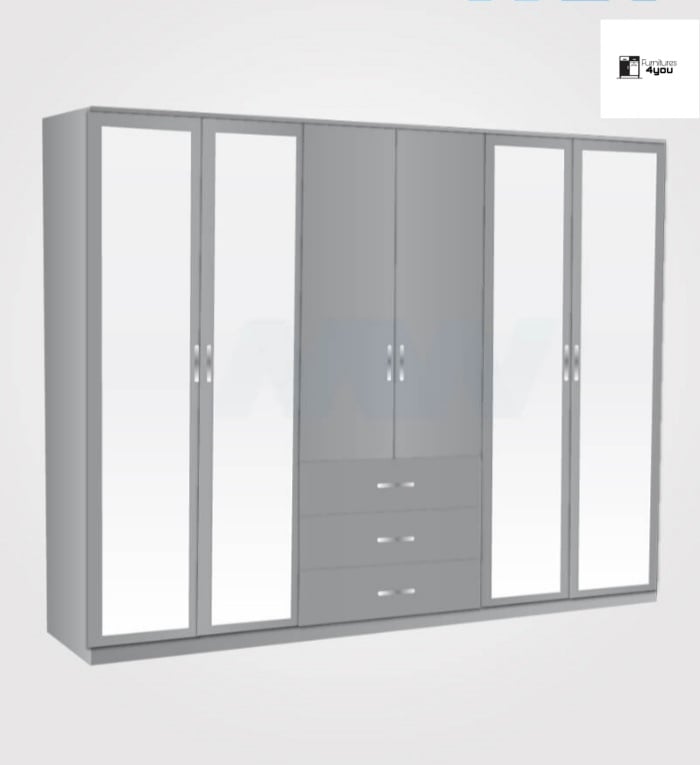 6 Door With 4 Mirrors & 3 Drawers