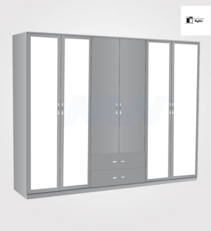 6 Door With 4 Mirrors & 2 Drawers