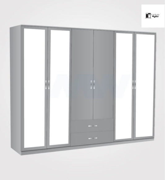 6 Door With 4 Mirrors & 2 Drawers
