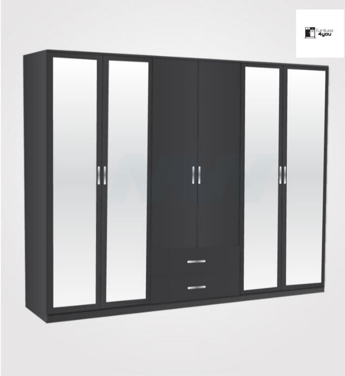 6 Door With 4 Mirrors & 2 Drawers