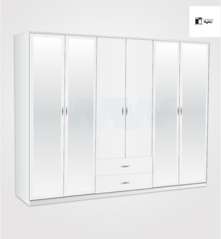 6 Door With 4 Mirrors & 2 Drawers