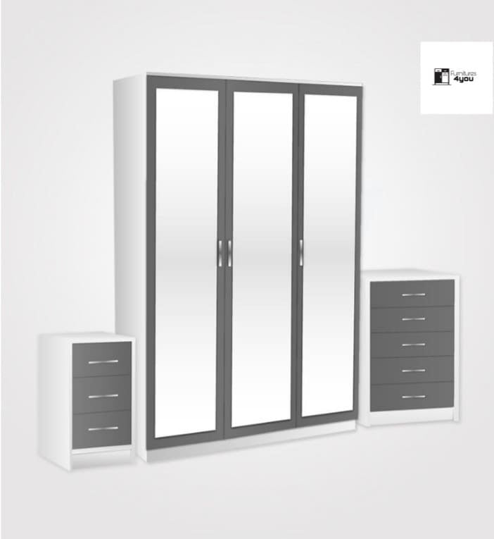 3 Door Mirrored Set
