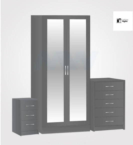 2 Door Mirrored Set