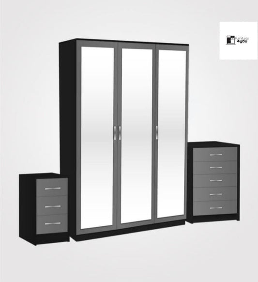 3 Door Mirrored Set