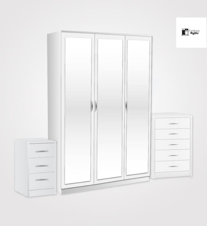 3 Door Mirrored Set