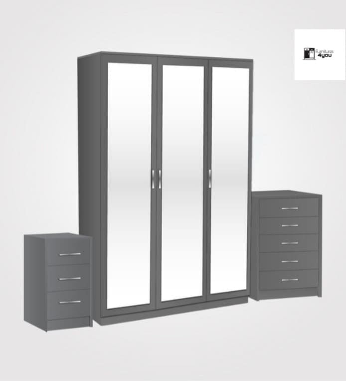 3 Door Mirrored Set
