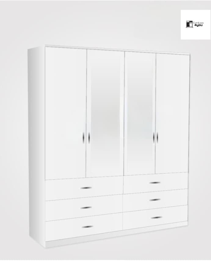 4 Door With 2 Mirrors & 6 Drawers