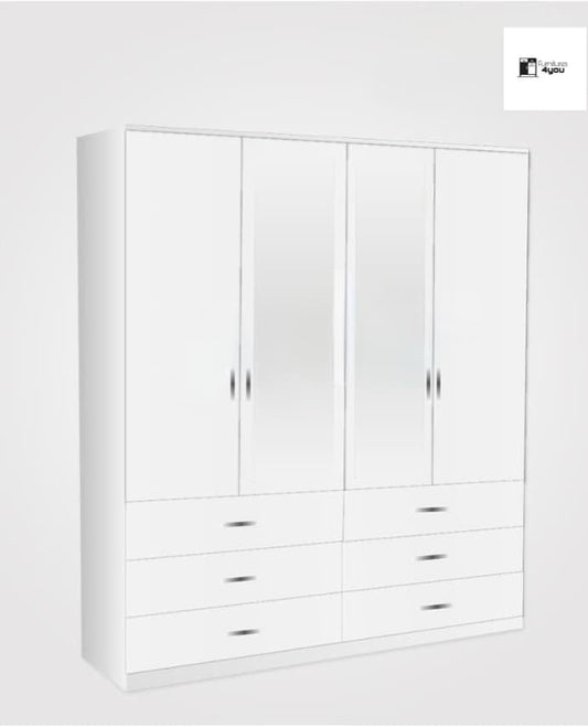 4 Door With 2 Mirrors & 6 Drawers