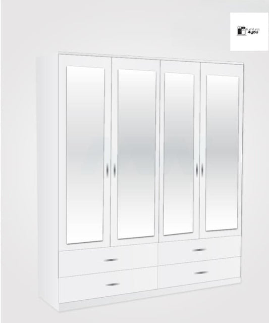 4 Door With 4 Mirrors & 4 Drawers