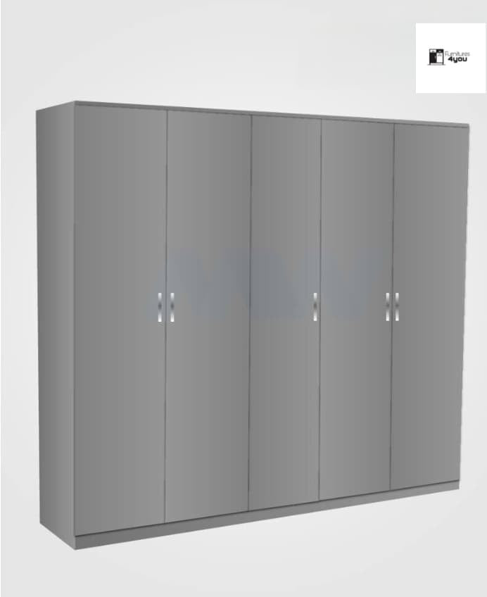 5 Door Plain Wardrobe