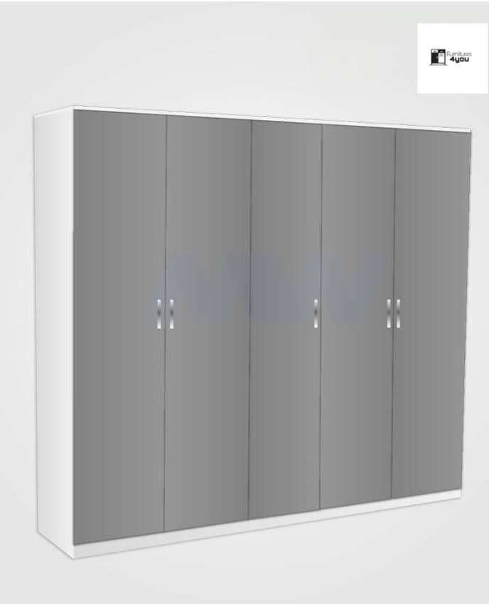 5 Door Plain Wardrobe