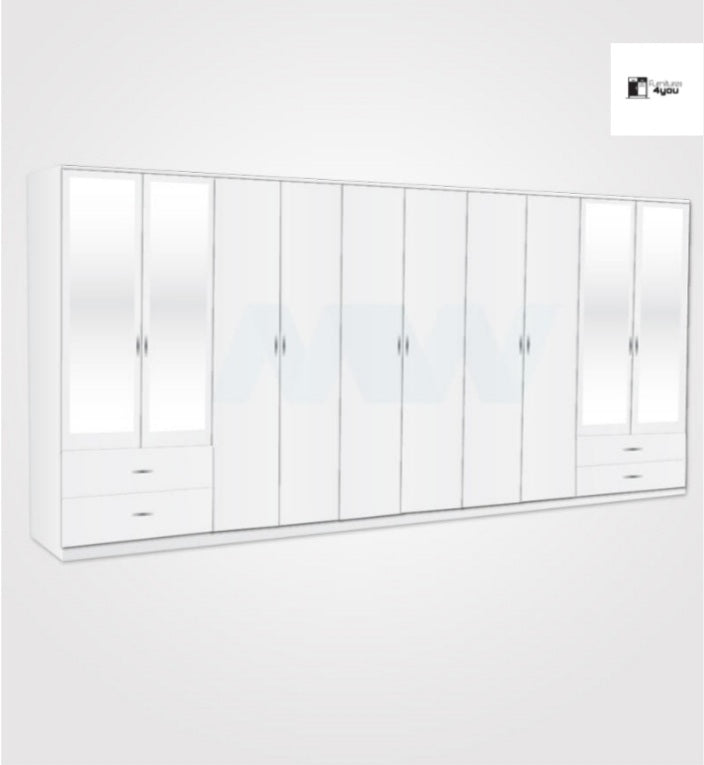 Kings 10 Door With 4 Mirrors & 4 Drawers