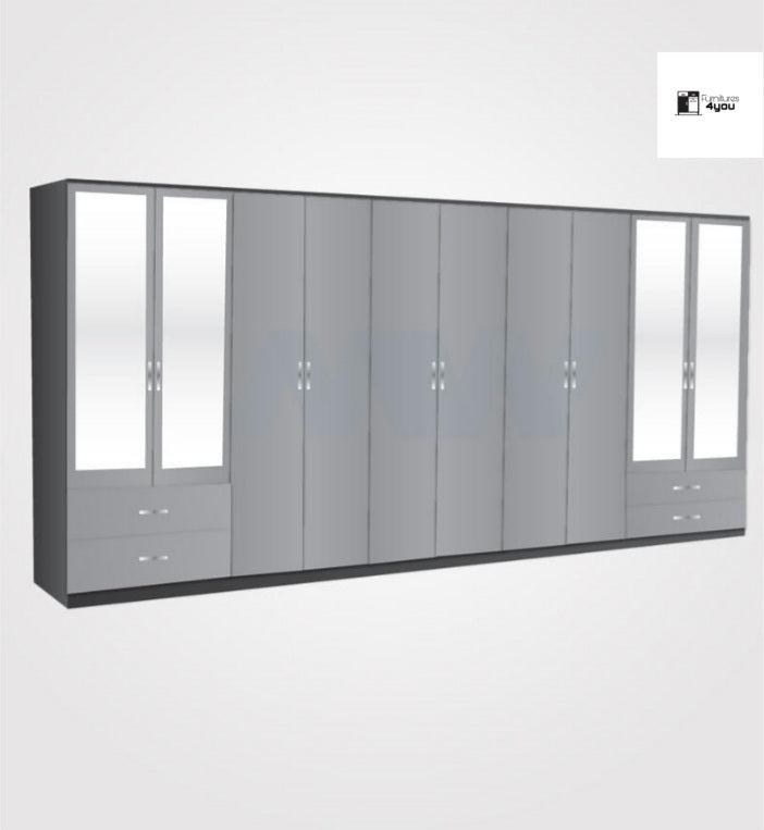 Kings 10 Door With 4 Mirrors & 4 Drawers