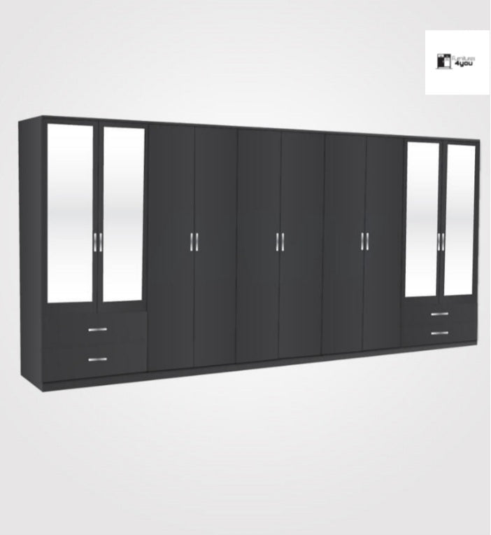 Kings 10 Door With 4 Mirrors & 4 Drawers