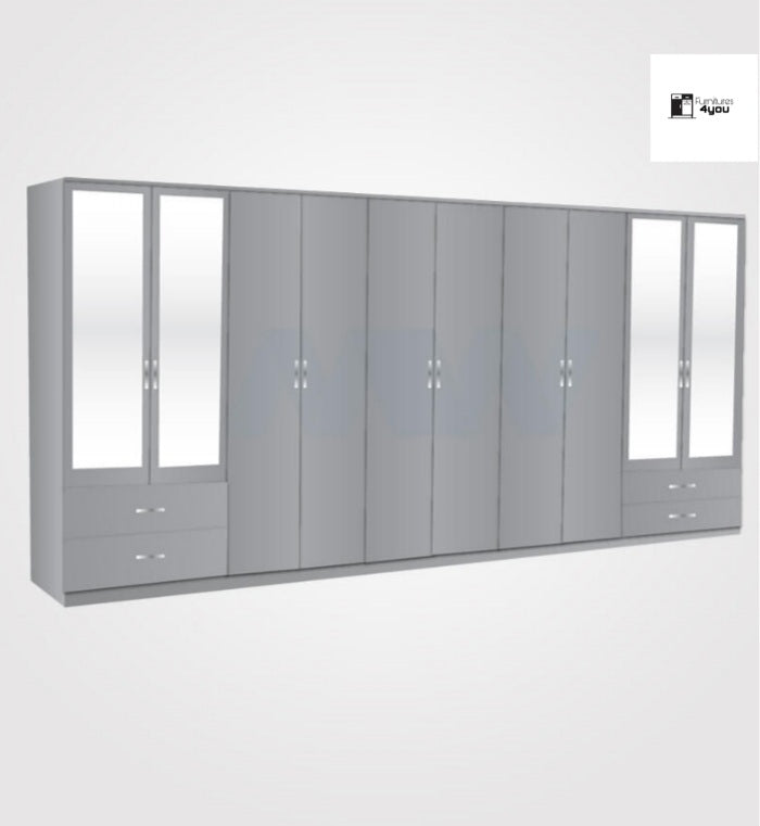 Kings 10 Door With 4 Mirrors & 4 Drawers